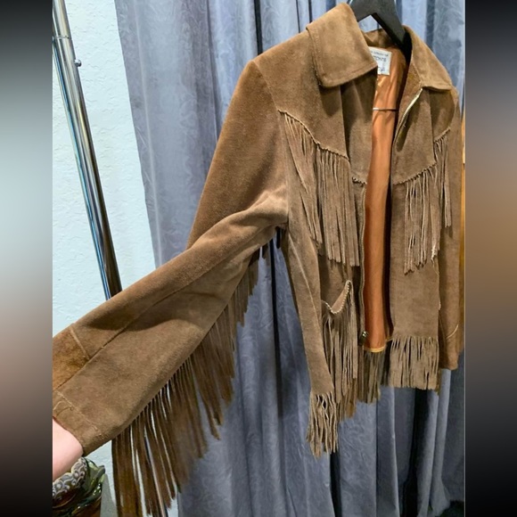 Rare Vintage suede fringe western jacket from Pumpkins & Monkeys boho cowgirl 14 - Picture 4 of 7